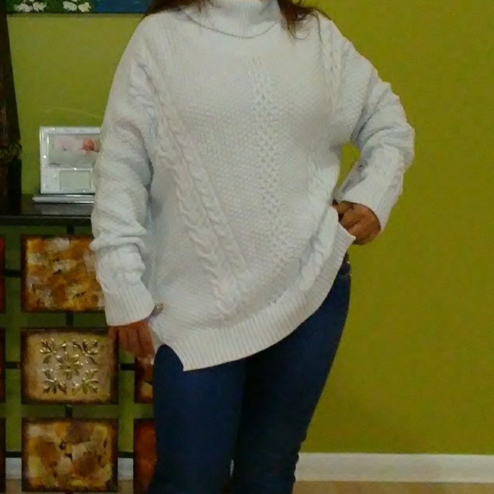 New Ana New Approach Turtleneck Cable Knit Sweater